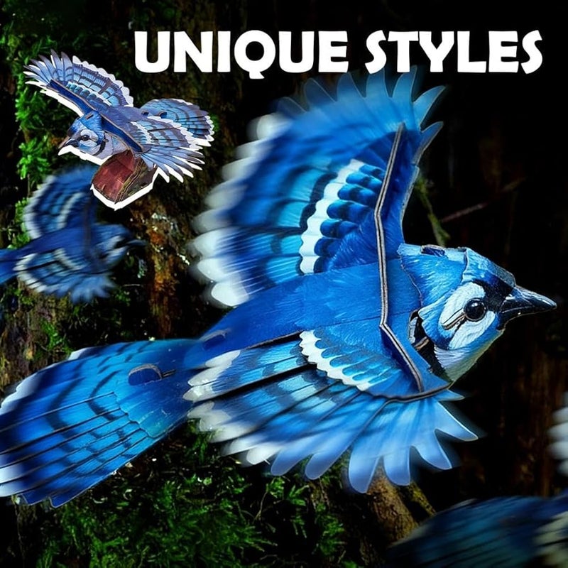 بلوبيرد DIY طقم نموذج ثلاثي الأبعاد للغز مع صوت نداء الطيور هدية حرفية تعليمية - Image 4